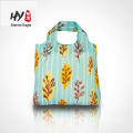 Recycled eco waterproof folding polyester nylon shopping bag
